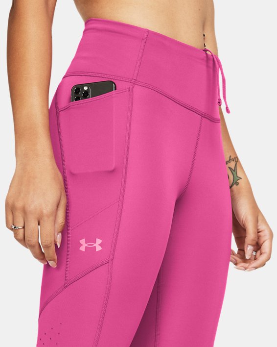 Women's UA Launch Ankle Tights, Pink, pdpMainDesktop image number 3